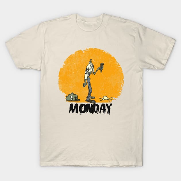 Monday Zombie (Light) T-Shirt by Jeffw